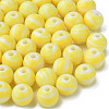 Opaque Striped Acrylic Beads LS-MACR-S373-27A-06-3