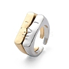 Human Face Alloy Open Cuff Rings RJEW-K287-02P-5