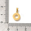 Ion Plating(IP) 304 Stainless Steel Micro Pave Cubic Zirconia Pendants STAS-H228-04G-02-3