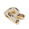 Brass Micro Pave Cubic Zirconia Pendants KK-Z108-02G-R-2