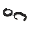 304 Stainless Steel Micro Pave Clear Cubic Zirconia Huggie Hoop Earrings EJEW-C096-01A-EB-2