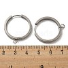 Tarnish Resistant 201 Stainless Steel Huggie Hoop Earrings Findings STAS-A167-01Q-P-3