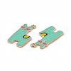 Alloy Enamel Pendants ENAM-C006-03KCG-01-3