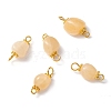 Natural Honey Jade Links Connectors PALLOY-JF01091-02-1