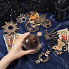 CREATCABIN 7Pcs 7 Style Sun/Moon/Butterfly Mini Wood Crystal Ball Display Bases DJEW-CN0001-22-3