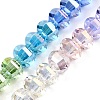 Rondelle Transparent Glass Beads Strands GLAA-T023-33A-1