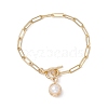 Potato Natural Freshwater Pearl Charm Bracelets BJEW-JB10651-1