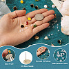 Elecrelive 20Pcs 10 Style Alloy Enamel Stud Earring Findings FIND-EL0001-03-4