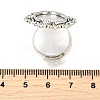 Vintage Adjustable Iron Finger Ring Components Alloy Cabochon Bezel Settings LS-X-PALLOY-Q300-09AS-NR-4