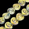 Electroplate Baking Paint Glass Beads Strands EGLA-K061-13A-AB03-2