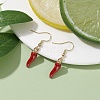 Alloy Enamel Chili Dangle Earring EJEW-JE05762-2