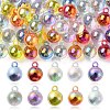 100Pcs 10 Colors UV Plating Rainbow Iridescent Transparent Acrylic Pendants PACR-CJ0001-31-3