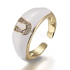 Brass Micro Pave Clear Cubic Zirconia Cuff Rings RJEW-H538-03G-U-3