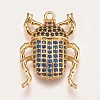 Brass Micro Pave Cubic Zirconia Pendants ZIRC-K078-04G-1