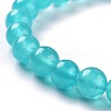 Dyed Natural Jade Beads Stretch Bracelets BJEW-J183-B-04-2