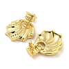 Brass Dangle Stud Earrings EJEW-C066-15G-2