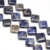 Natural Rhombus Sodalite Beads Strands G-L254-07-1