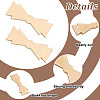 3Pcs Brass Cabochons DIY-OC0013-26A-4