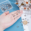 80Pcs 4 Styles 201 Stainless Steel Bead Cap Pendant Bails STAS-UN0063-51-2