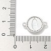 Rack Plating Brass Micro Pave Clear Cubic Zirconia Religion Virgin Mary Connector Charms KK-L224-094P-05-3