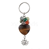 Natural & Synthetic Gemstone Keychain KEYC-JKC01155-4