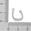 Rack Plating Brass Micro Pave Clear Cubic Zirconia Pendants KK-A224-03L-P-3