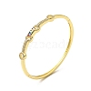 Rectangle & Donut Colorful Cubic Zirconia Hinged Bangle BJEW-G659-02G-3