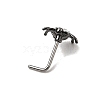 Heart Spider 316L Surgical Stainless Steel with Cubic Zirconia L-Shaped Nose Rings FS-WG44168-05-2