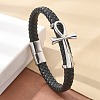 Braided Microfiber Leather Cord Bracelets BJEW-Q010-05A-1