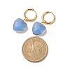 Natural Gemstone Heart Dangle Earrings EJEW-JE05068-2