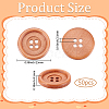 50Pcs Wood Buttons BUTT-GF0004-33-2