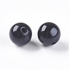 Natural Black Onyx Beads G-K275-13-6mm-1