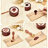 Brass Wax Seal Stamp with Rosewood Handle AJEW-WH0412-0289-3