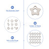  Jewelry 90Pcs 9 Style 304 Stainless Steel Charms STAS-PJ0001-41-14
