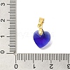 Brass Glass Pendants KK-Z073-14G-02-3