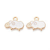Alloy Enamel Pendants X-ENAM-R059-08A-RS-1