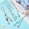 Acrylic Mobile Phone Straps HJEW-FZ00017-03-5