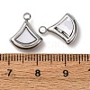 304 Stainless Steel Resin Pendants STAS-P406-15D-P-3