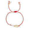 Adjustable Cotton Cord Braided Bead Bracelet VB8929-1