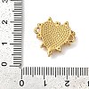 Rack Plating Brass Micro Pave Clear Cubic Zirconia Connector Charms KK-K345-17G-3