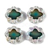 Two Tone Crackle Glass Beads GLAA-Z007-07A-1