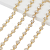 2Yards Alloy Glass Rhinestone Cup Chains DIY-GA0009-07-1