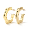 Brass Half Hoop Earrings EJEW-A056-06G-1