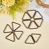 12Pcs Triangle Iron Linking Rings IFIN-CP0002-96B-7