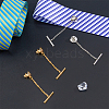 SUPERFINDINGS 4Pcs 2 Colors Men's Brass Tie Tack Clutch with Chain KK-FH0007-42-3