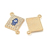 Alloy Blue Enamel Connector Charms ENAM-S003-02B-2