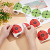 FINGERINSPIRE 2 Rolls 2 Colors Paper Fluorescent Self Adhesive Target Sticker Rolls DIY-FG0005-30-3