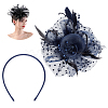 Polyester Mesh Veil Hair Bands OHAR-WH0034-12B-1