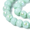 Electroplate Opaque Glass Beads Strands LS-EGLA-Q132-6MM-01C-11-3