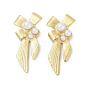 Ion Plating(IP) 304 Stainless Steel Bowknot Stud Earrings EJEW-Z068-42G-1